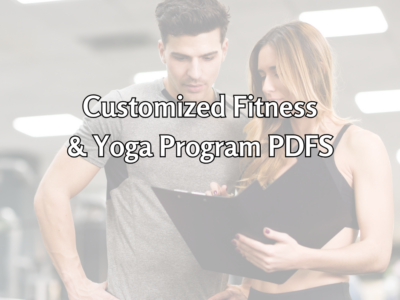 Contains Text Customized Fitness & Yoga Program PDFS